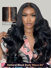 [$79=24"] All 180% Density Pre-Cut 6x4.5 Glueless Lace Honey Brown Highlights/ Reddish Brown/ Body Wave... Wig With Bleached Knots
