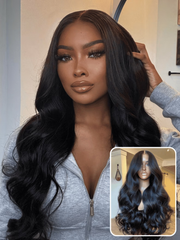 13x4 Pre-Everything? Transparent Lace & HD Lace Front Pull And Go 3D Body Wave Wig Real Ear To Ear With Invisi Drawstring Wig