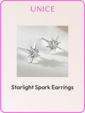 Petaluxe Starlight Spark Stud Earrings Dainty Minimalist Cubic Zirconia Jewelry For Everyday Wear