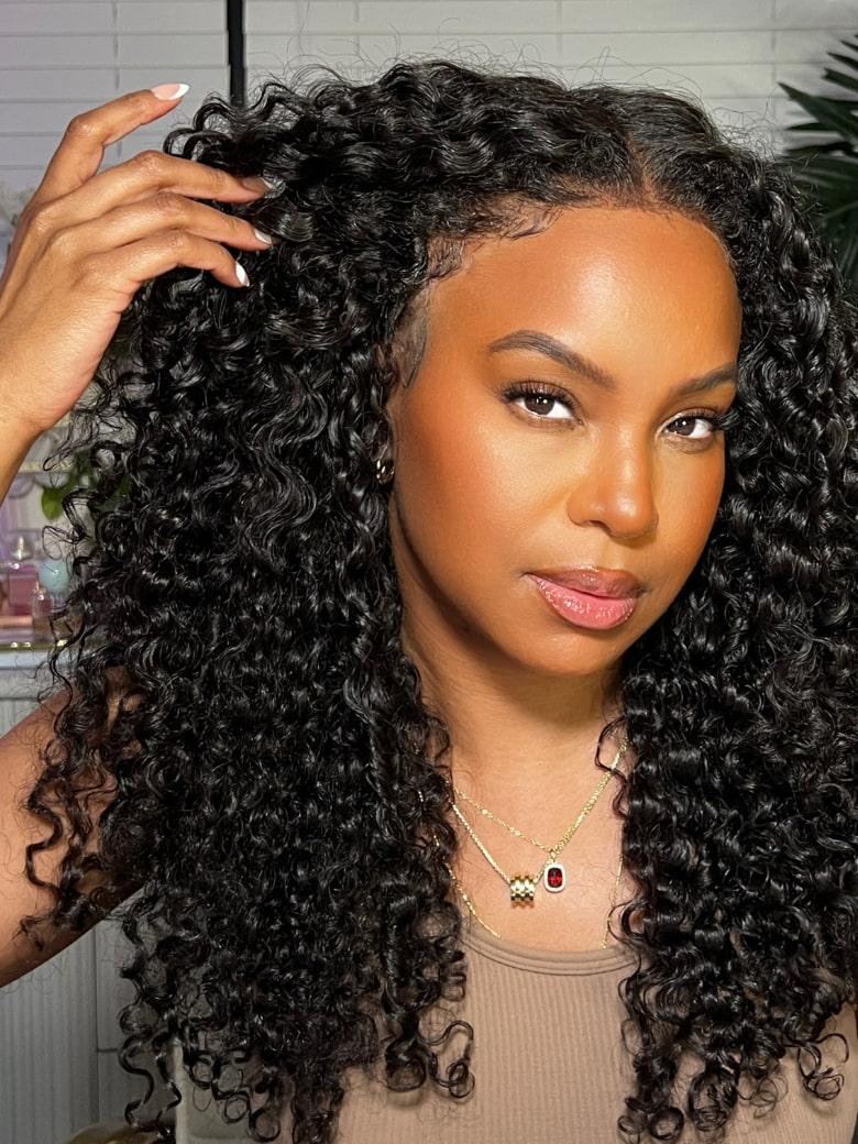 7x5 Bye-Bye Knots Wig 150% Density & 5x5 HD Lace 180% Density Jerry Curly Wig With Bleached Invisible Knots
