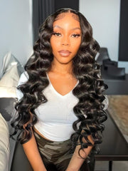 Loose Wave 13x4 Lace Front Deep Parting High Quality Wigs Pre Plucked with Baby Hair