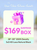 Petaluxe $169 Surprise Box Get 28''-30'' 200% Density 5x5 HD Lace Natural Black Wig Value $399-$499
