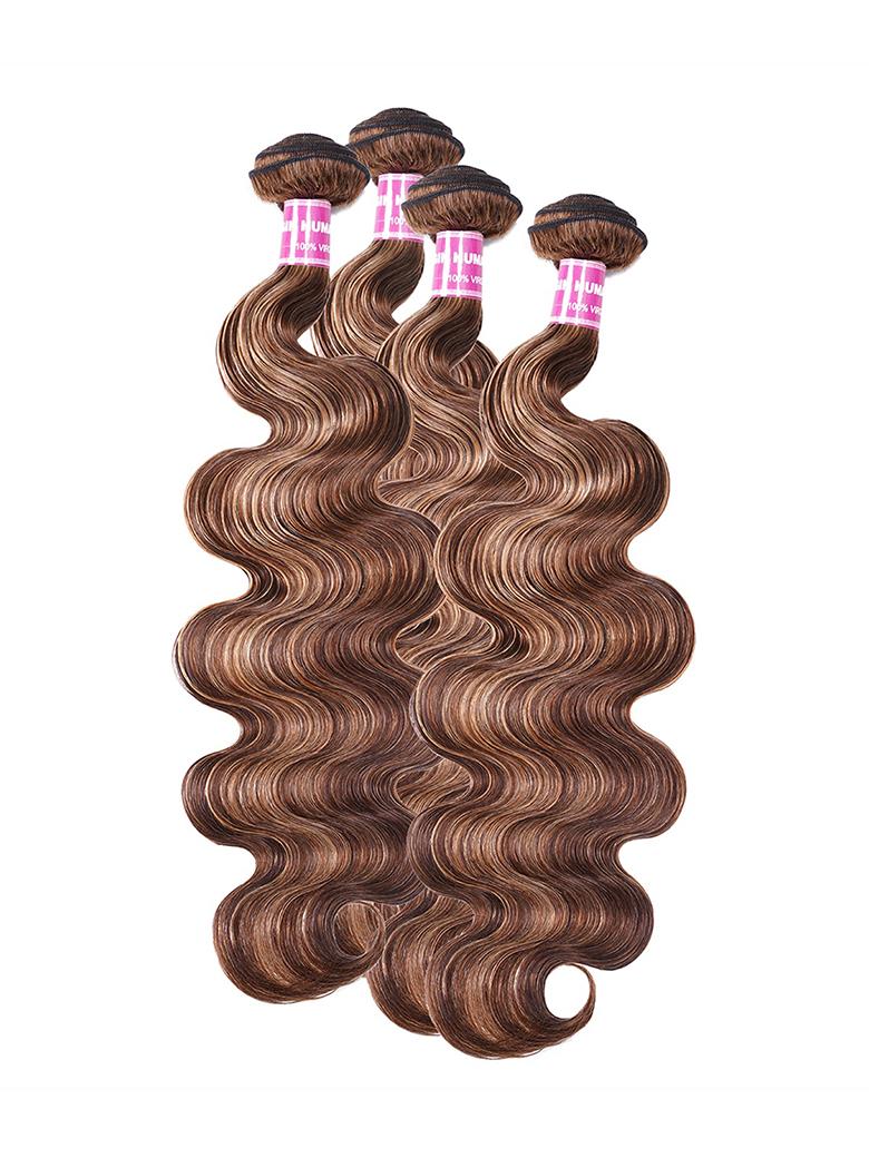 Gorgeous Highlight Honey Blonde Bouncy Body Wave Hair 4 Bundles