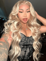 [22"=$119]13x4 Pre-Everything? Lace Front Body Wave Glossy Blonde Wig US Only