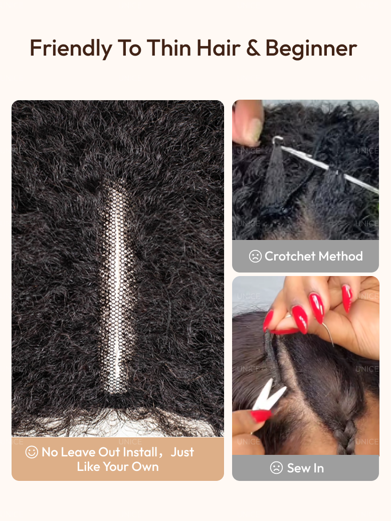 [18"=$99] EasiContour? V Part Glueless Yaki Straight Natural & Black to Chestnut Brown Ombre Wig With Invisi Drawstring 100% Human Hair 180% Density