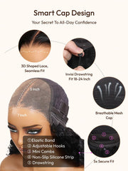 Bye-Bye Knots? 7x5 Lace Body Curls Wig with Feathered Layers & Invisi Drawstring 180% Density