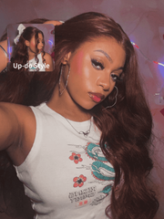 13x4 Pre-Cut Lace Front Reddish Brown Body Wave Wig Pre-Everything Wig
