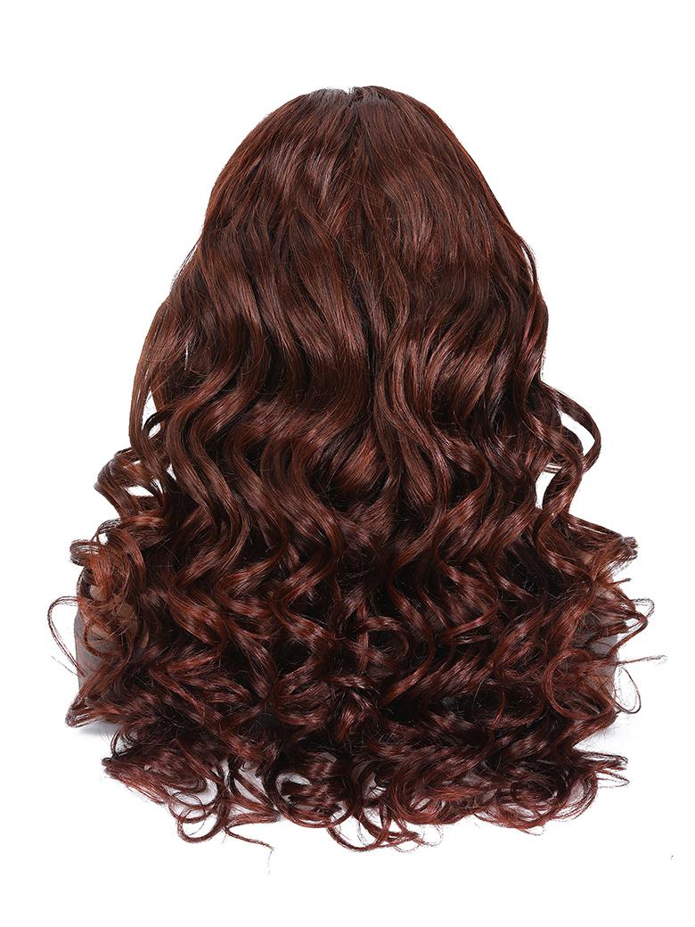 13x4 Lace Front Body Wave Transparent Lace Wigs Copper Brown Perfect Color For Women
