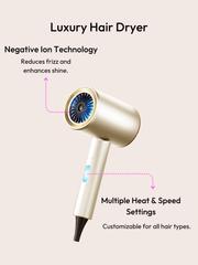 Ionic Hair Dryer Fast Drying for All Hair Types (Ship to US Only)