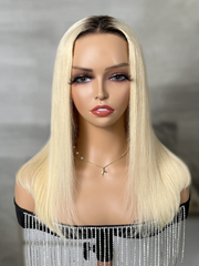 1B/613 Blonde Ombre 13x4 Lace Front Shoulder Length Bob Wig