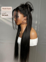 360 HD Lace Pre-plucked Luxury Raw Virgin Hair Chocolate Brown Balayage Body Wave Wig with Money Piece Highlights