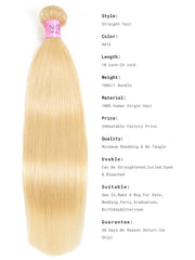 Brazilian Virgin Hair Straight Hair One Bundle Unprocessed Virgin Remy Human Hair Straight Hair Weave Blonde Color Icenu Series