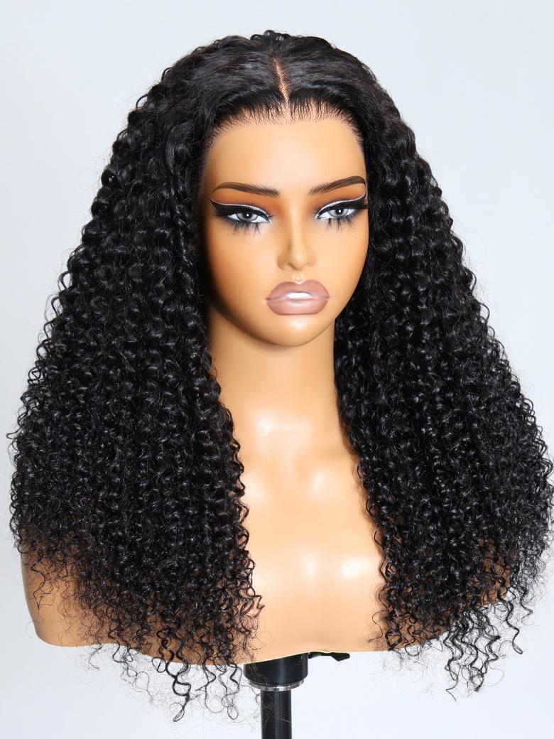 [24''=$139] 180% Density 13x4 Lace Frontal Black Jerry Curly Pre-Everything Wig