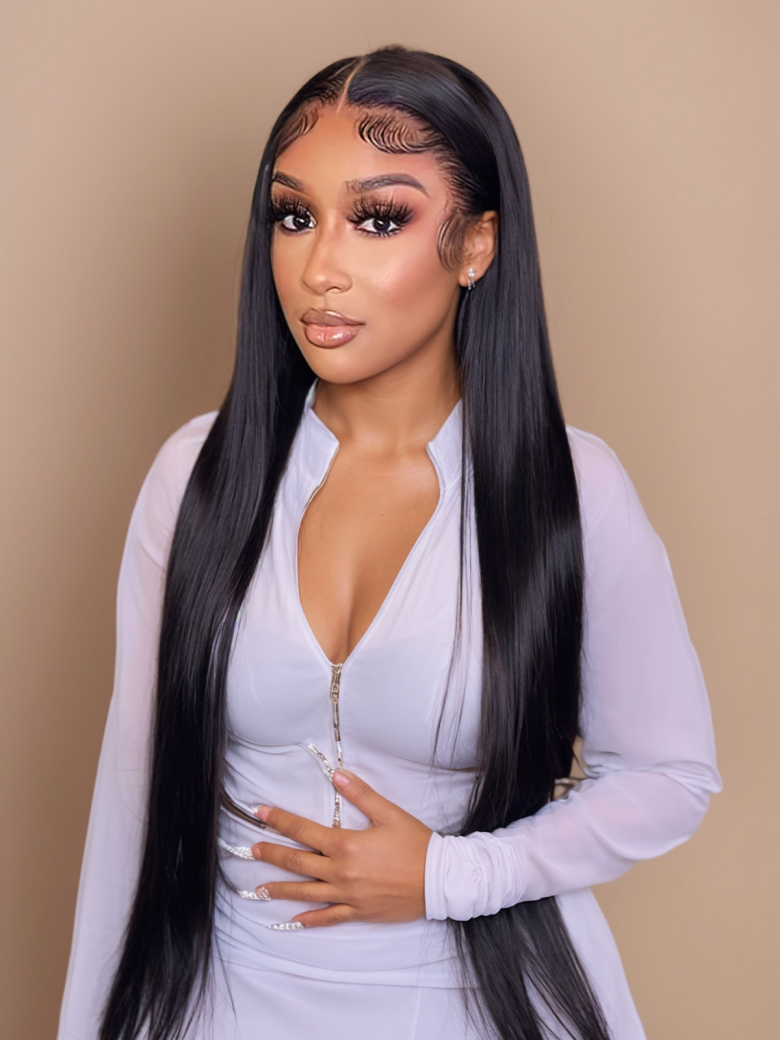 Straight Full Lace Human Hair Wigs 150% Density Remy Hair Wig