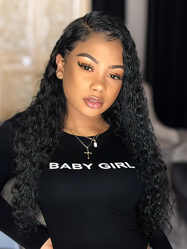 13x6 Lace Front Wigs for 150% Density Jerry Curly Lace Wig Pre Plucked Natural Hair Wigs