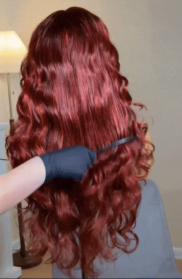[Dropped $200] Bye-Bye Knots 7x5 Lace Loose Wave Red Orange Highlights Wig with Face Framing Layers 150% Density