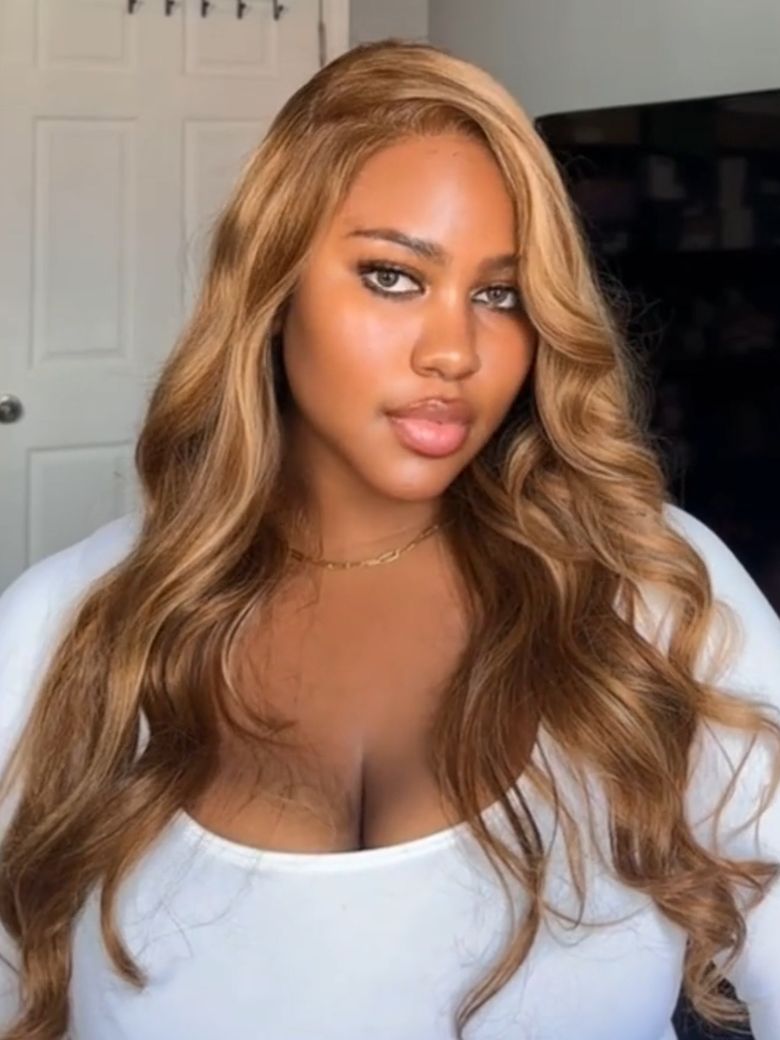 [20"-24"] Bye-Bye Knots Wig Pre-Cut 7x5 Glueless Lace & 13x4 Pre Everything Honey Blonde Body Wave Wig
