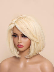 JULIE- 8" OPEN CAP LACE STRAIGHT HUMAN HAIR WIG