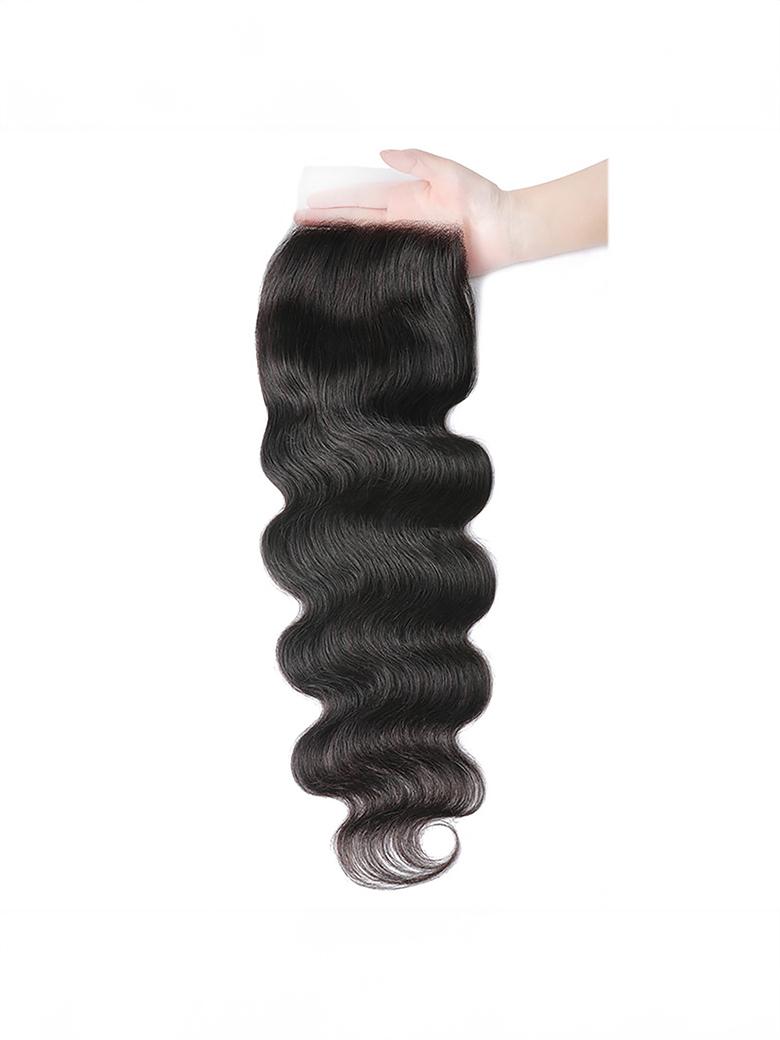 Hair Peruvian Body Wave HD Lace Closure With 3pcs Human Hair Weave