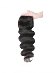 Hair Peruvian Body Wave HD Lace Closure With 3pcs Human Hair Weave