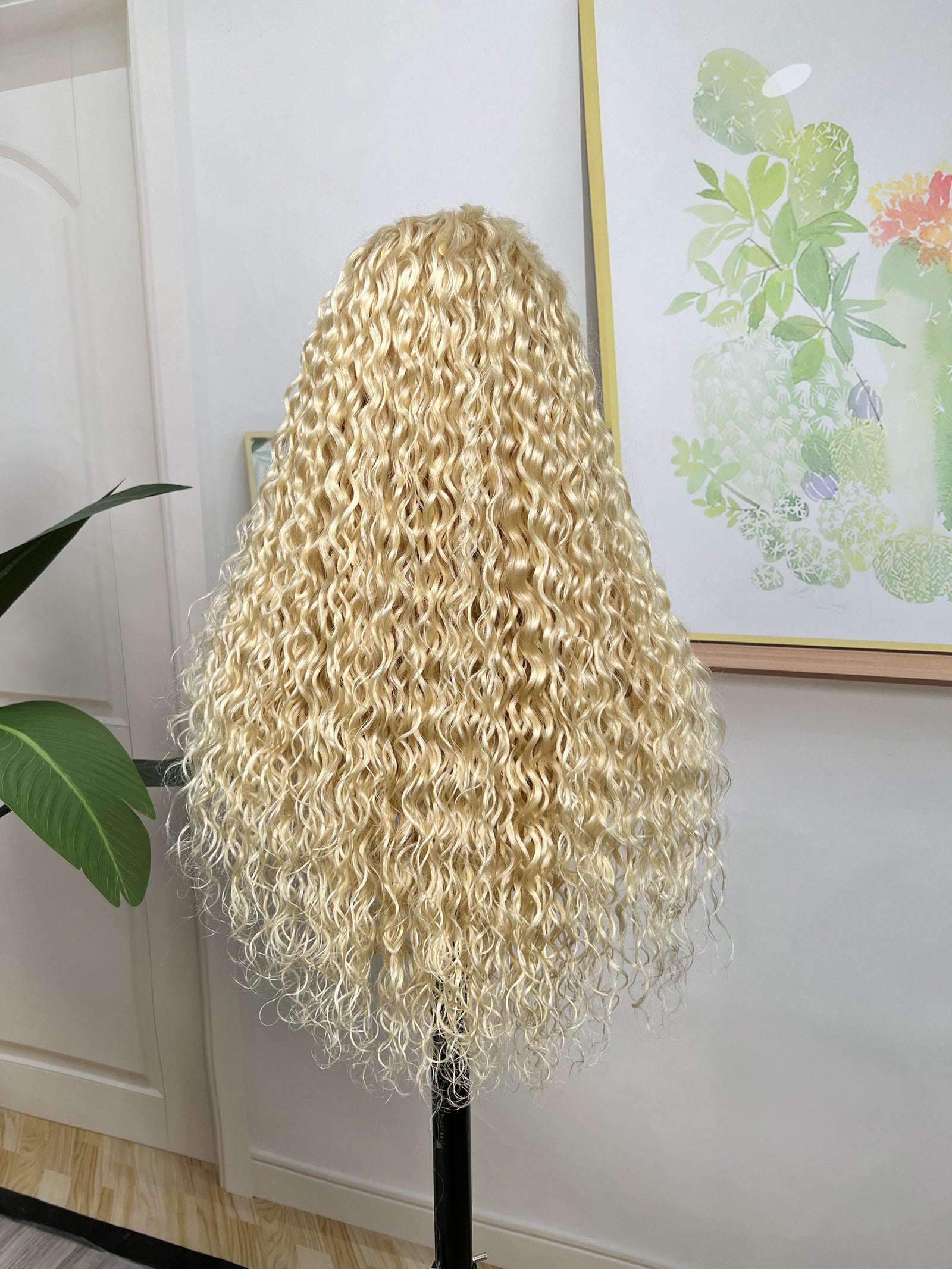 Blonde Water Wave 13x4 Lace Front Wig Pre Plucked Natural Hairline