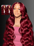 Petaluxe [Limited Offer]13x4 Pre-Everything Lace Frontal Warm Burgundy Loose Wave Wig