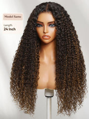 7x5 Bye-Bye Knots? & 13x4 Pre-Everything? Lace Frontal Purple Black Cherry Layered Straight & Loose Wave With Invisi Drawstring Wig