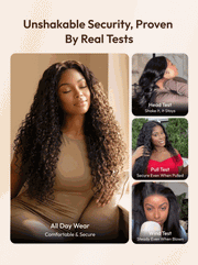 7x5 Bye-Bye Knots? & 13x4 HD Lace Pull & Go Glueless Water Wave With Secure Silicone Strips and Drawstring With Baby Hair
