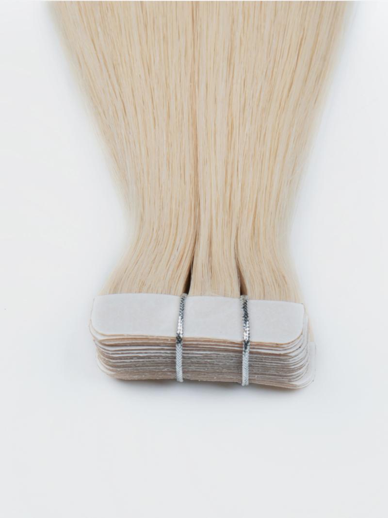 Platinum Blonde Human Hair Tape In Extension