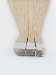 Platinum Blonde Human Hair Tape In Extension