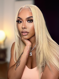 Petaluxe Sasha Layered Butterfly Haircut 613 Blonde 13x4 Lace Front Straight Wig