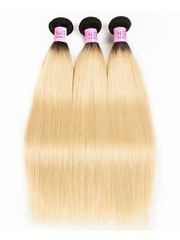 Straight Hair 3 Bundles T1b/613 Color Ombre Hair 100% Virgin Human Hair Weaves