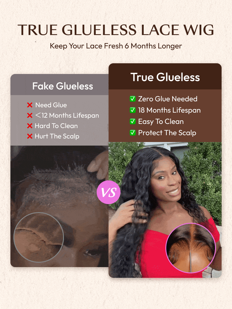 13x4 Pre-Everything? Natural Black Micro Water Wave Wig with Invisi Drawstring