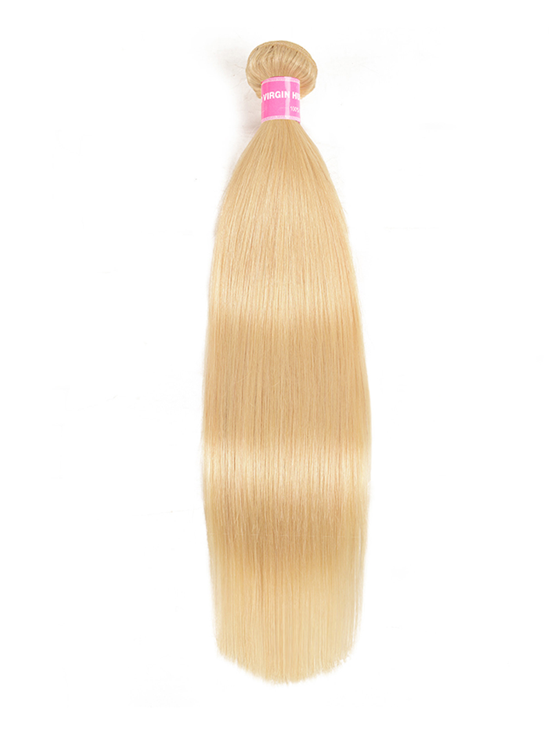 Brazilian Virgin Hair Straight Hair One Bundle Unprocessed Virgin Remy Human Hair Straight Hair Weave Blonde Color Icenu Series