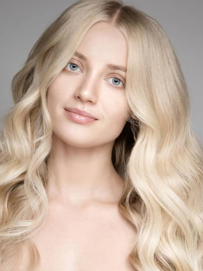 Petaluxe Platinum Blonde Human Hair Tape In Extension