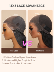 13x6 Lace Frontal Pre-Everything Wig Black Yaki Straight With 4C Curly Baby Hair