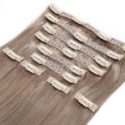 Sterling Silver Human Hair Clip In Extension