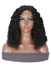 V Part Glueless Water Wave Bob Wig No Leave Out Upgrade U Part Wig