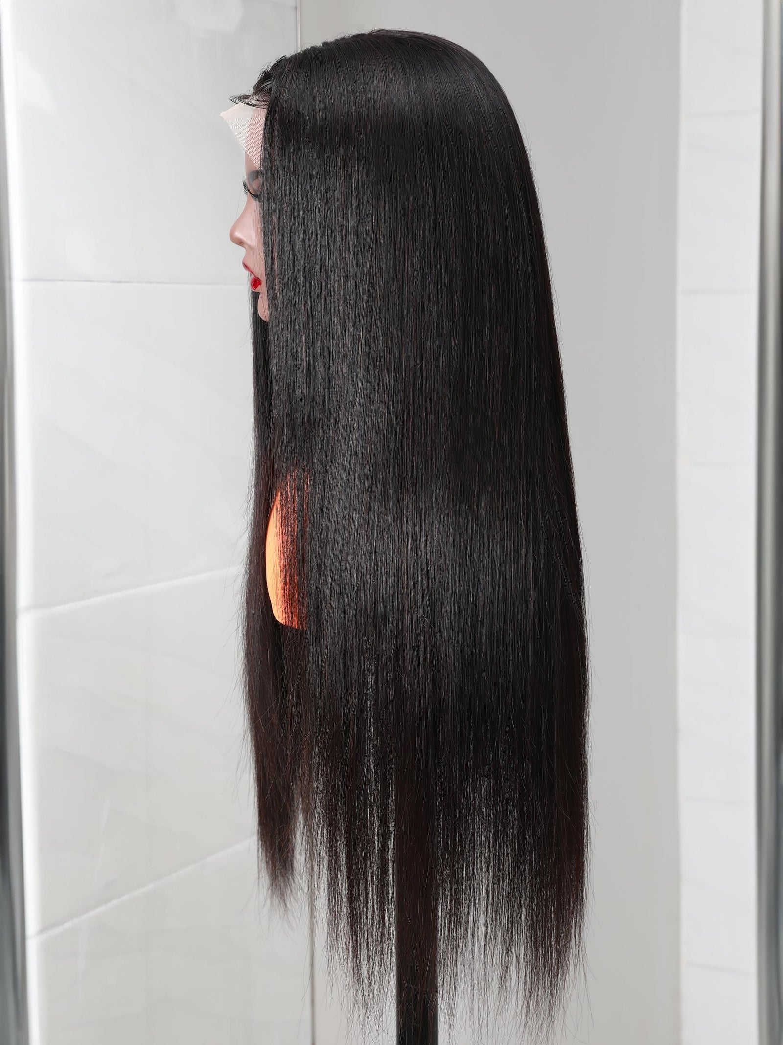 40 Inch Body Wave HD Invisible Glueless Lace Front Human Hair Wigs 13x4 Natural Color Pre Plucked