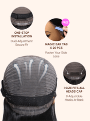 13x4 Pre-Everything? Lace Frontal Mahogany Brown Loose Wave Wig With Face Framing Layers