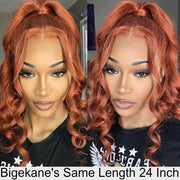 Copper Brown Body Wave Wig 13x4 Lace Front