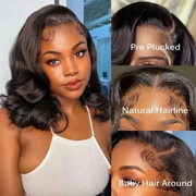 13x4 Lace Front Big Loose Wave Black Shoulder Length Wig