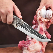 🔪Bone-cutting knife with dragon decoration and scabbard🍽️