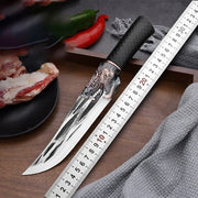 🔪Bone-cutting knife with dragon decoration and scabbard🍽️