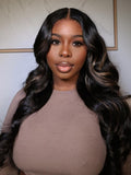 Petaluxe 13x4 Ear To Ear Lace Front Pre-Everything Wig Body Wave With Blonde Highlights