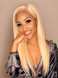 Petaluxe 4PCS 613 Blonde Hair Weave Bundles Straight Virgin Human Hair