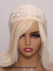 JULIE- 8" OPEN CAP LACE STRAIGHT HUMAN HAIR WIG