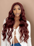 Petaluxe Reddish Brown Body Wave 1Pc 100% Remy Human Hair Bundle