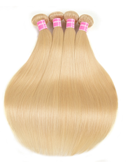 4PCS 613 Blonde Hair Weave Bundles Straight Virgin Human Hair