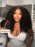 Petaluxe [22"=$106] 7x5 Pre-Cut Glueless Lace Bye Bye Knots Kinky Curly Wig With Bleached Knots 180% Density